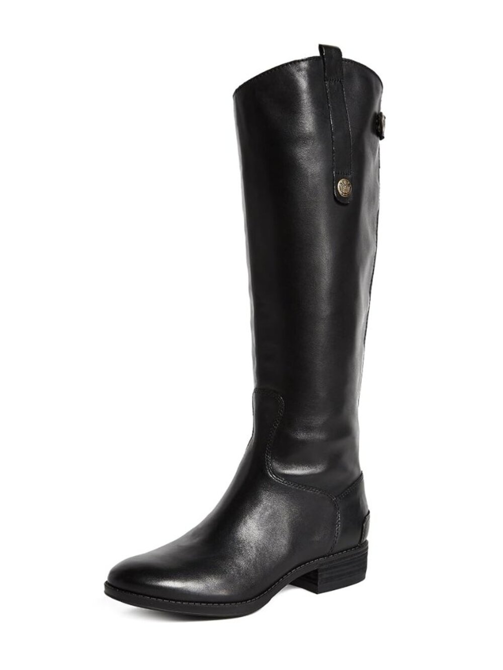 Sam Edelman Women's Penny Classic Equestrian Boot, Black Leather, 7 Medium US - Picture 3 of 11